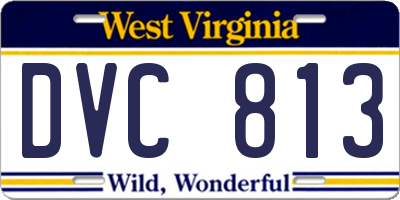 WV license plate DVC813