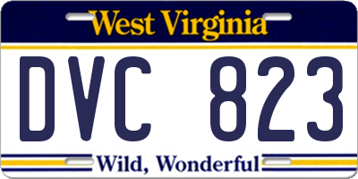 WV license plate DVC823
