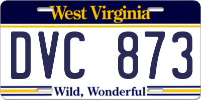 WV license plate DVC873