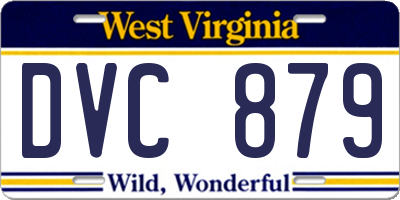 WV license plate DVC879