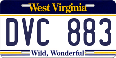 WV license plate DVC883