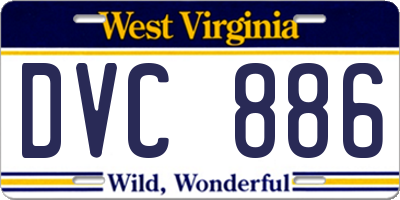 WV license plate DVC886