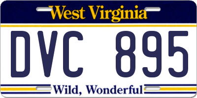 WV license plate DVC895