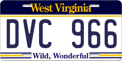 WV license plate DVC966