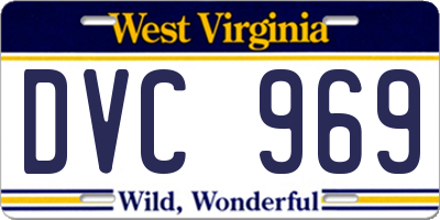 WV license plate DVC969