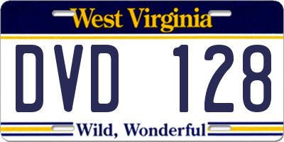 WV license plate DVD128