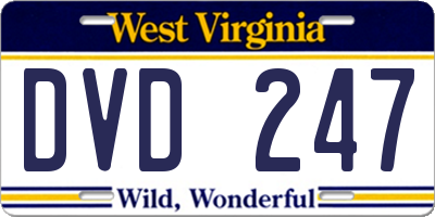 WV license plate DVD247