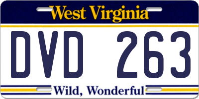 WV license plate DVD263