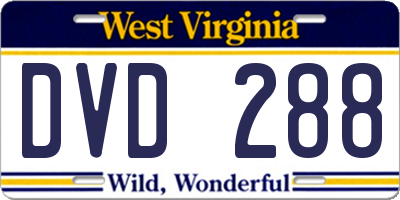 WV license plate DVD288