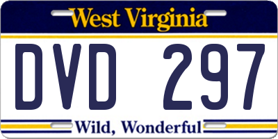 WV license plate DVD297