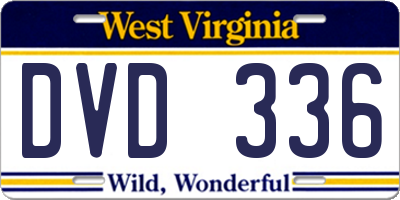WV license plate DVD336