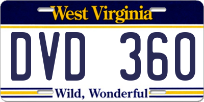 WV license plate DVD360