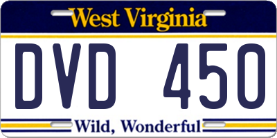 WV license plate DVD450
