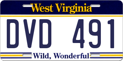 WV license plate DVD491