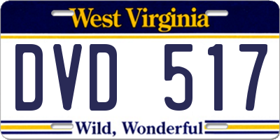 WV license plate DVD517