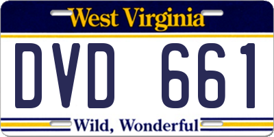 WV license plate DVD661