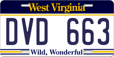 WV license plate DVD663