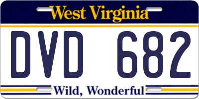 WV license plate DVD682