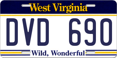 WV license plate DVD690
