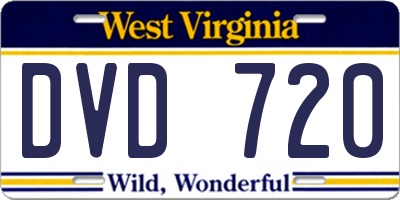 WV license plate DVD720