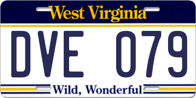 WV license plate DVE079