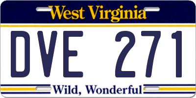 WV license plate DVE271