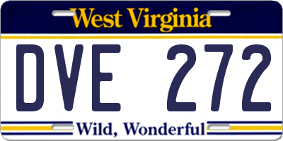 WV license plate DVE272