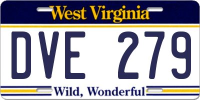 WV license plate DVE279