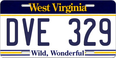 WV license plate DVE329
