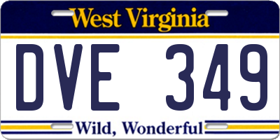 WV license plate DVE349