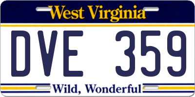 WV license plate DVE359