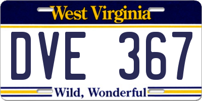 WV license plate DVE367