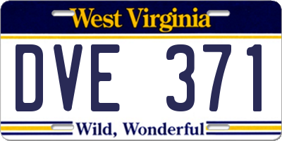 WV license plate DVE371