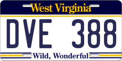 WV license plate DVE388
