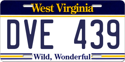 WV license plate DVE439