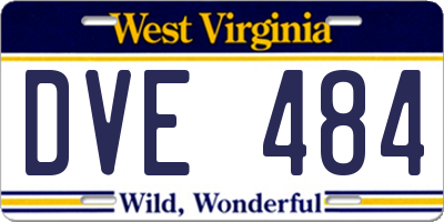 WV license plate DVE484