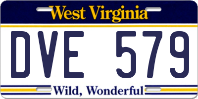 WV license plate DVE579