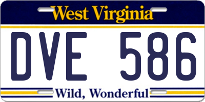 WV license plate DVE586