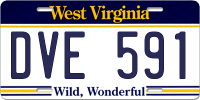 WV license plate DVE591