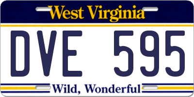 WV license plate DVE595