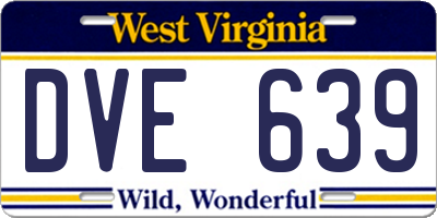 WV license plate DVE639