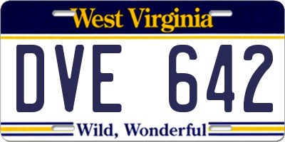 WV license plate DVE642