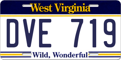 WV license plate DVE719