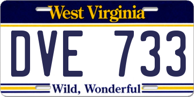 WV license plate DVE733