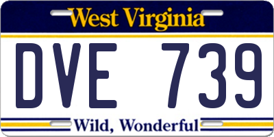 WV license plate DVE739