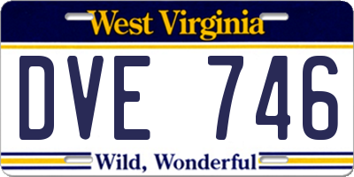 WV license plate DVE746