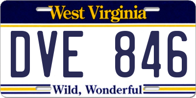 WV license plate DVE846