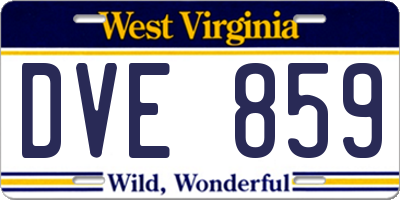 WV license plate DVE859