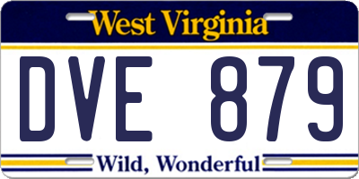 WV license plate DVE879