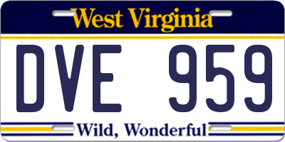 WV license plate DVE959